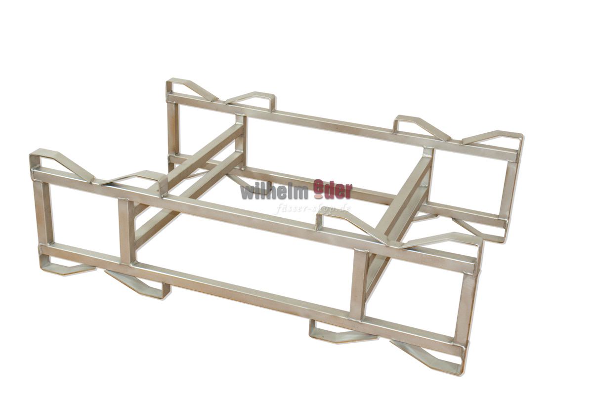 Supports combinés en inox pour 2 fûts 300 l