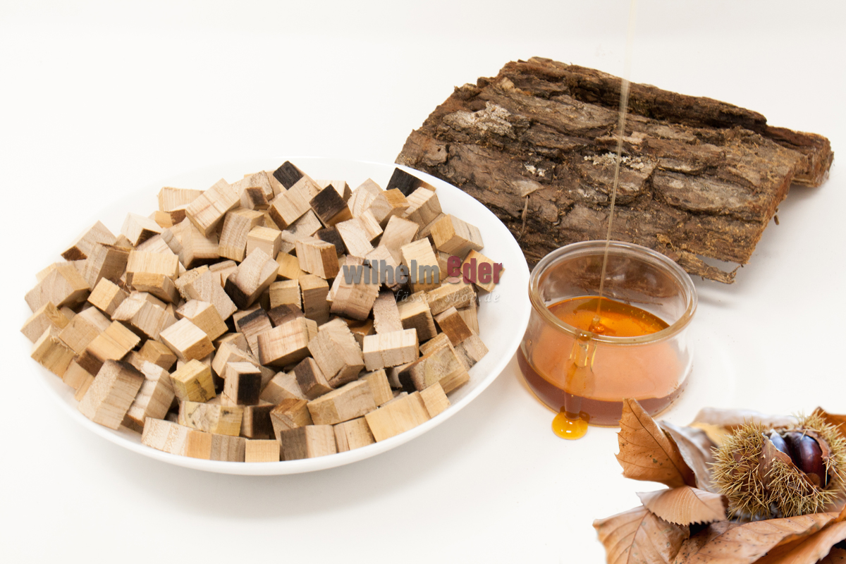 Cubes en bois de châtaignier