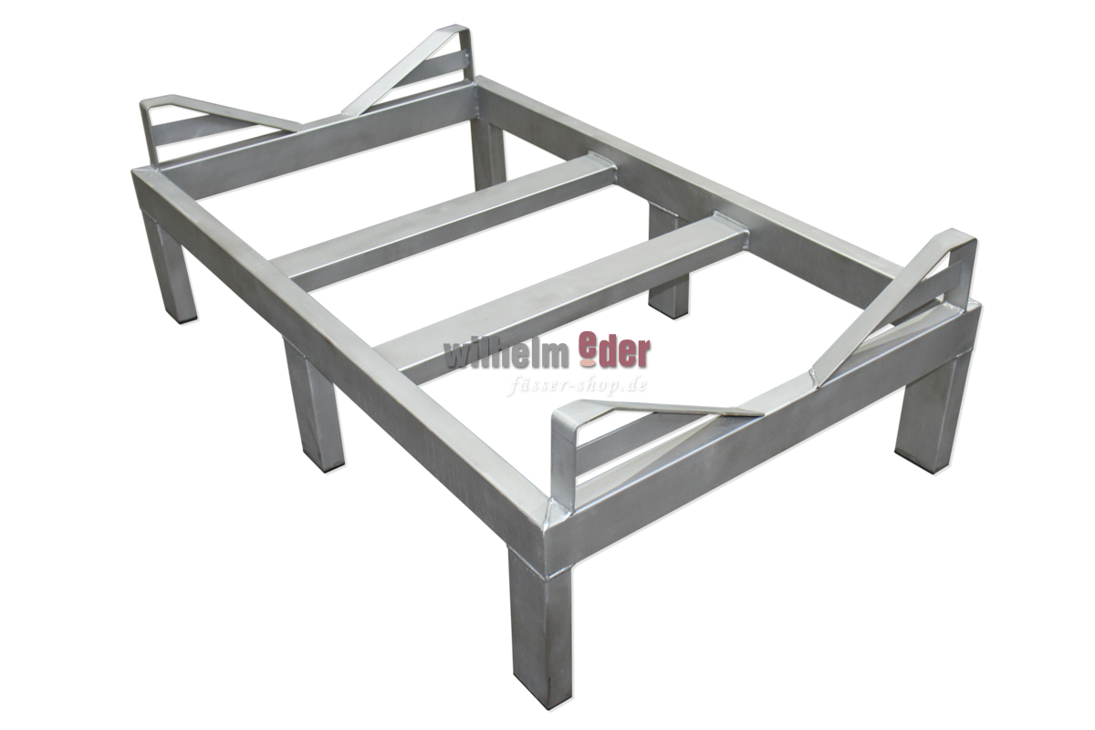 Supports au sol en inox pour 1 fût de 1000 l
