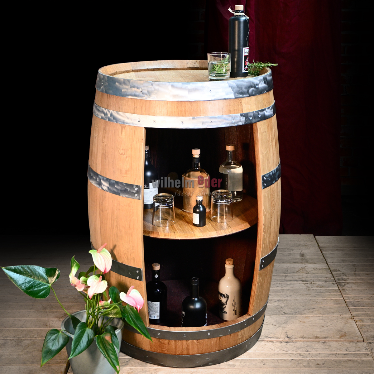 regalfass_225l_1_q Étagère ouverte en tonneau de vin 225 l