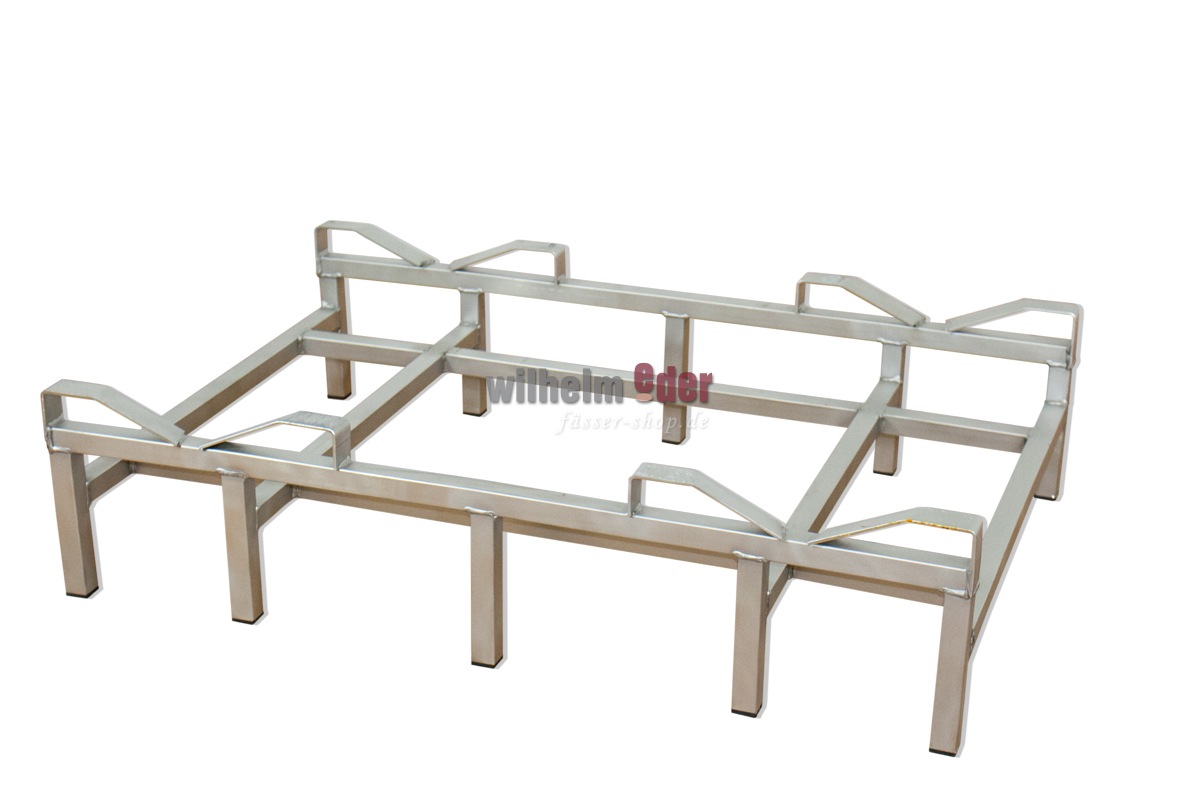 Supports au sol en inox pour 2 fûts 300 l
