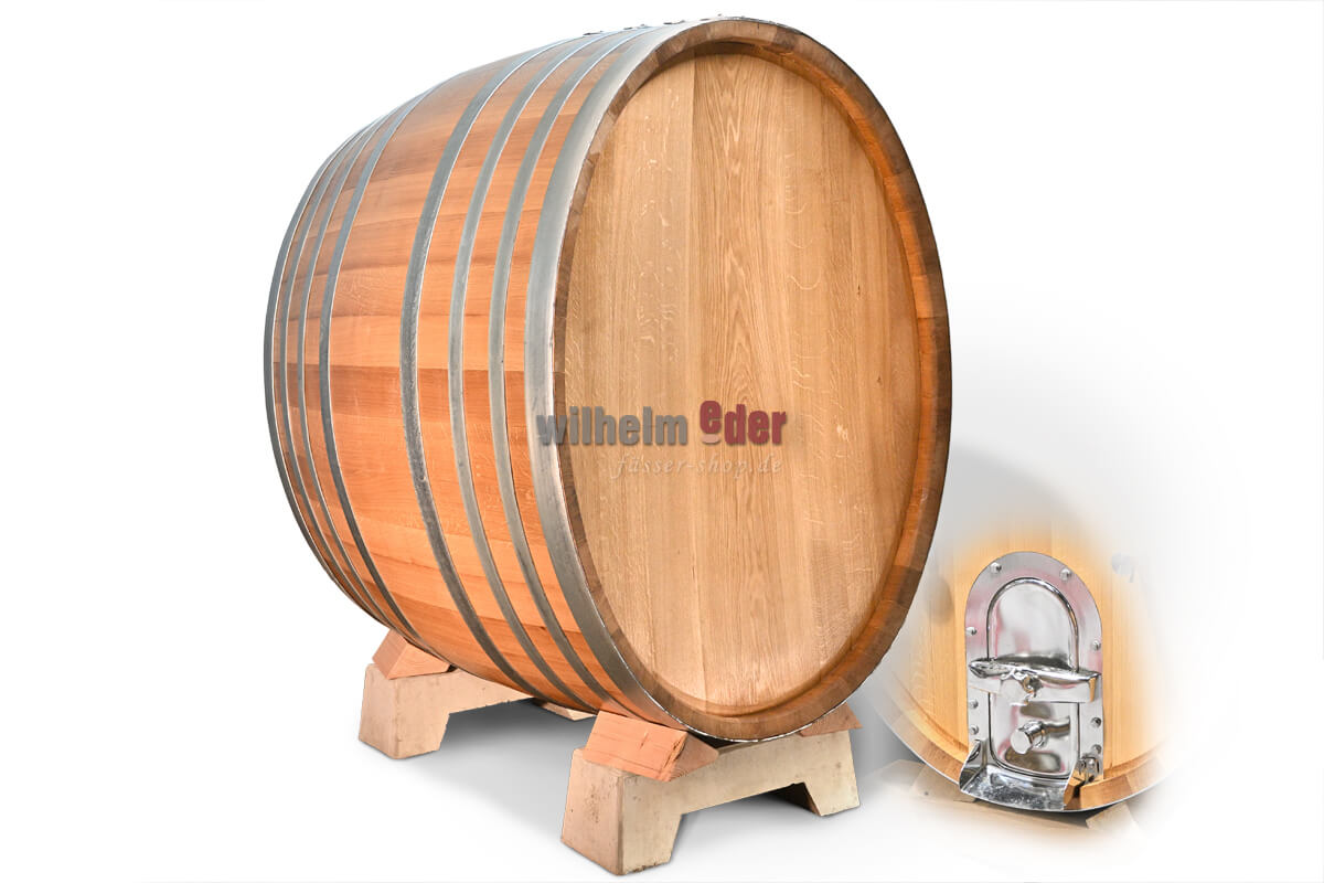 Fût de stockage en chêne ovale 2500 l - production italienne