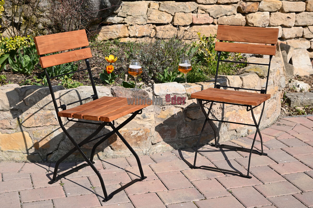 Chaise de jardin de bière - set de 2