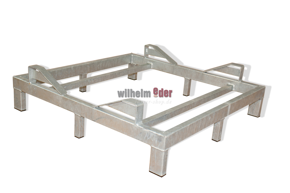 fasslager_feuerverzinkt_600l_1 Supports au sol en metal galvanisé pour 1 fût de 600 l