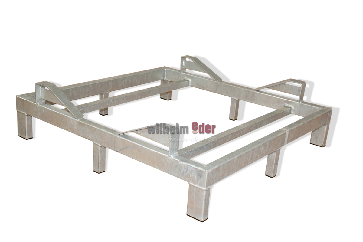 Supports au sol en metal galvanisé pour 1 fût de 500 l