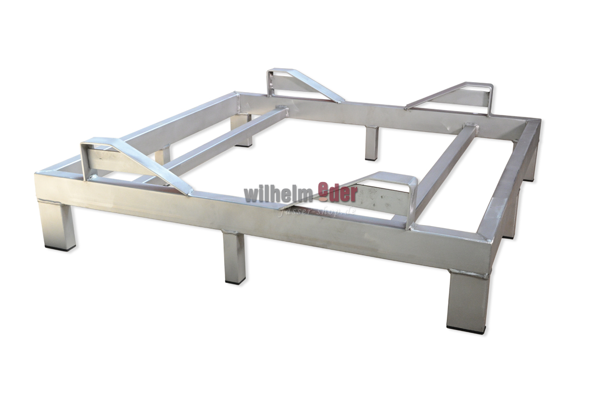 Supports au sol en acier affiné pour 1 fût 600 l