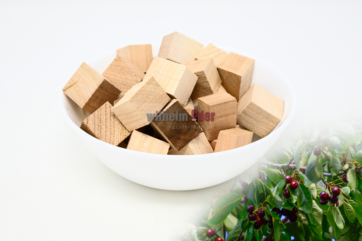 Cubes en bois de merisier