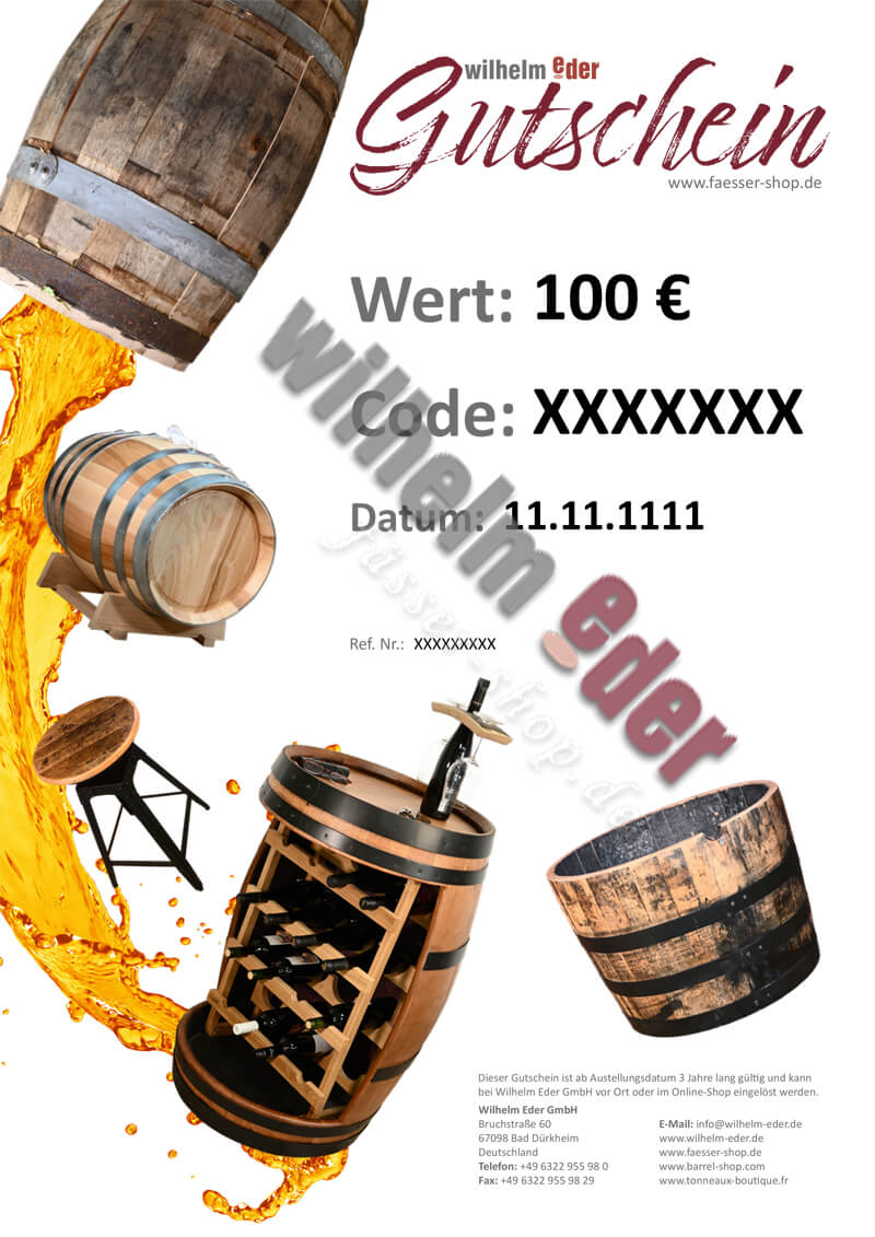 Gutschein_100 Bon de 100,00 €