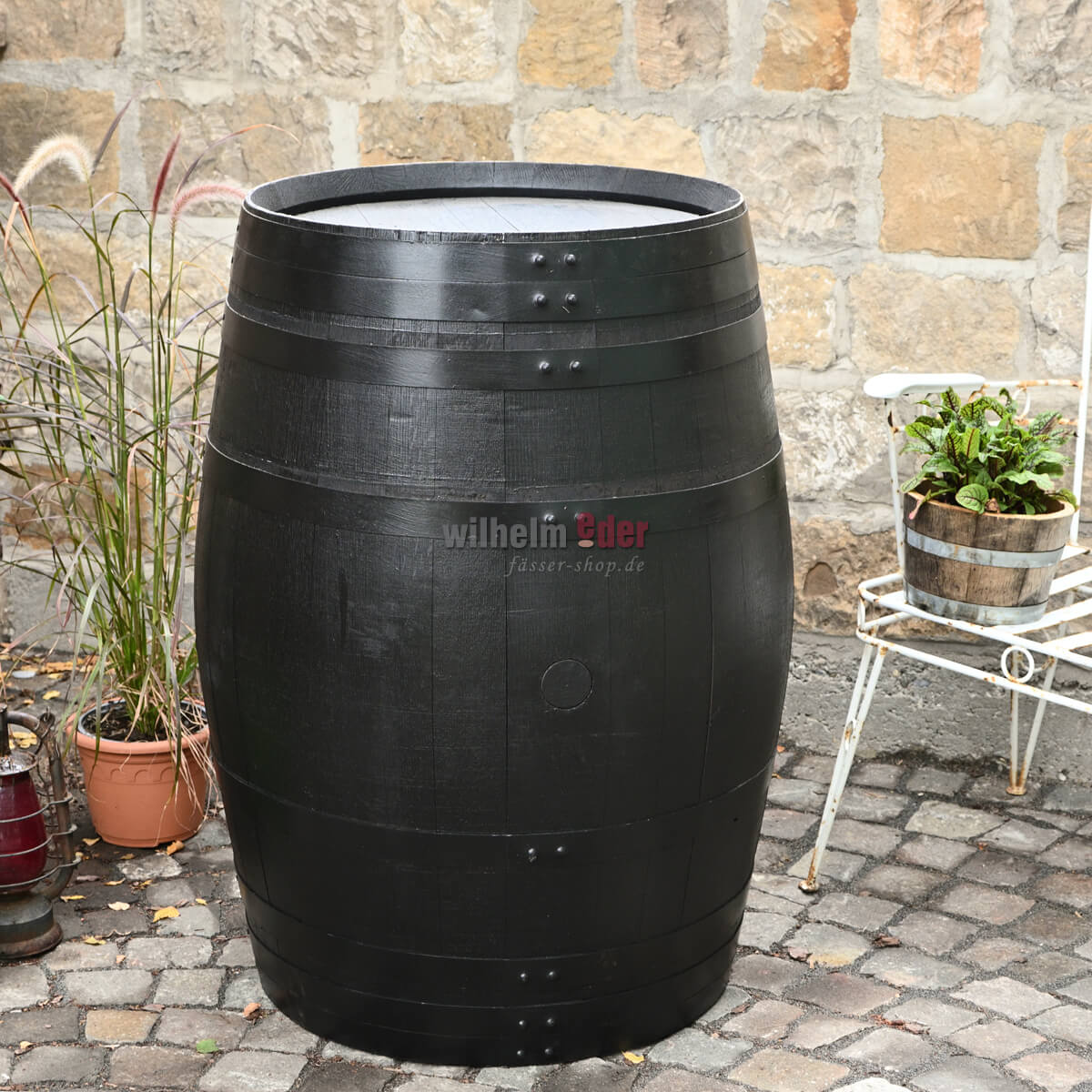 dekorationsfass_fass_holzfass_225l_schwarz_1 Fût de décoration 225 l - Black