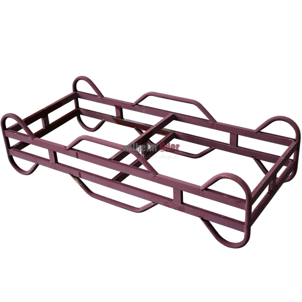 Supports métalliques, fûts rouge 225 l - d'occasion