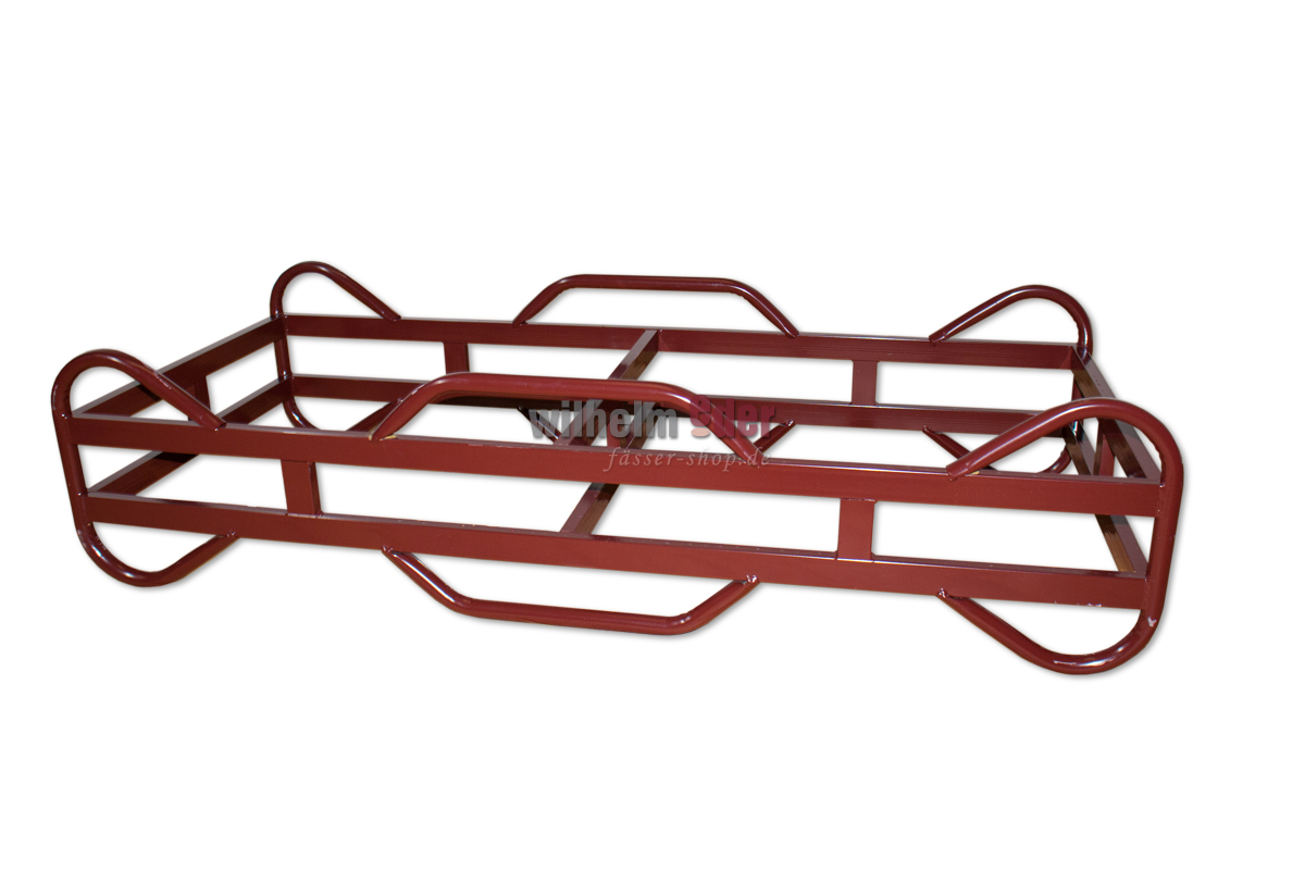 metallfasslager_rot_225l_1 Supports métalliques, fûts rouge 225 l - nouveau