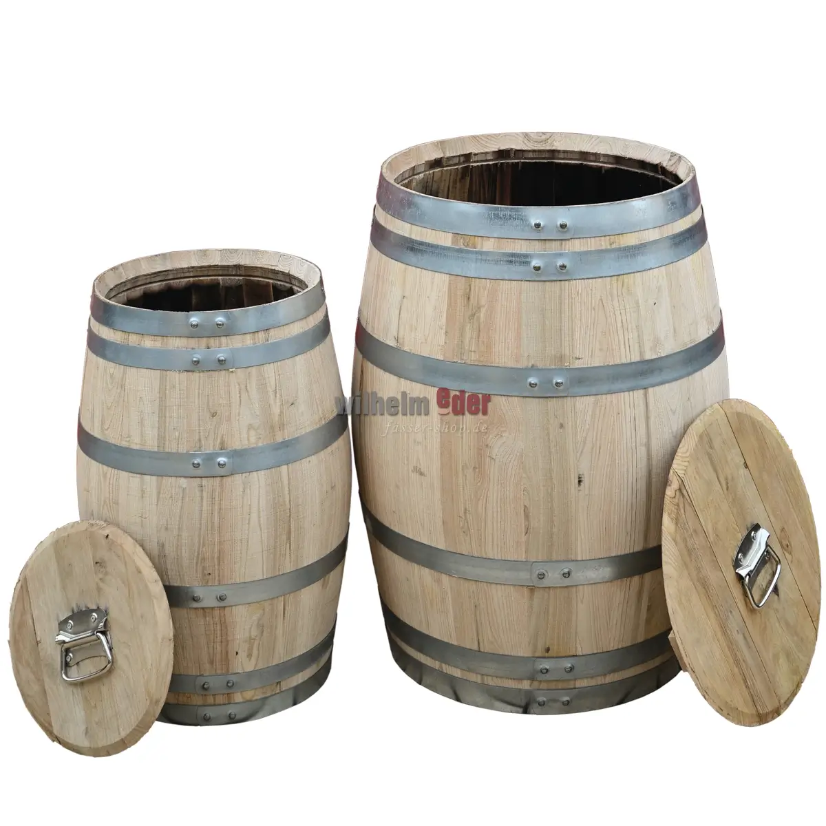 Regentonne_kastanie_klein_1_fm Baril de pluie fabriqué de bois de châtaignier 50 l - 150 l
