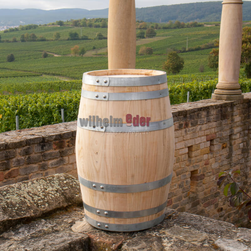 Baril de décoration en bois châtaignier - teinte claire