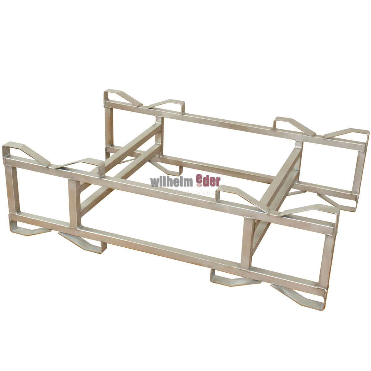 Supports combinés en inox pour 2 fûts 225/228 l