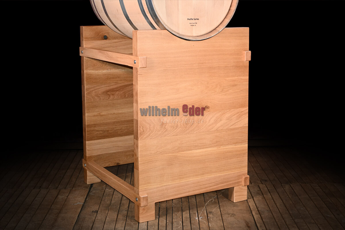 Support de fût en bois en chêne pour fût de 225 l - surélevé